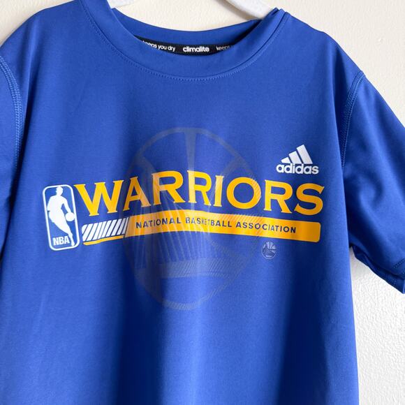 Adidas Blue NBA Golden State Warriors Short Sleeve Tee - Youth Small - Picture 2 of 8